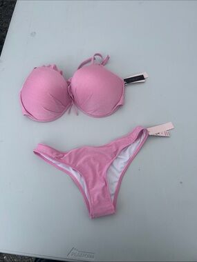 Victoria's Secret Light Pink Padded Bikini Top & Bottom